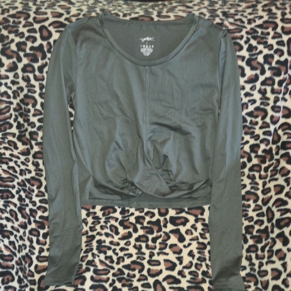 Gottex Dark Gray Long Sleeve Blouse